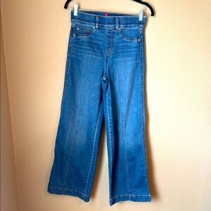 SPANX Blue Flare Wide Leg Jeans Size Small